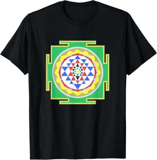 Indian Hindu Wedding Gift for Indians Sri Yantra Diagram T-Shirt (USA)