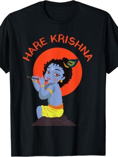 Krishna Janmashtami Baby Krishna  Hare Krishna Pooja T-Shirt (USA)