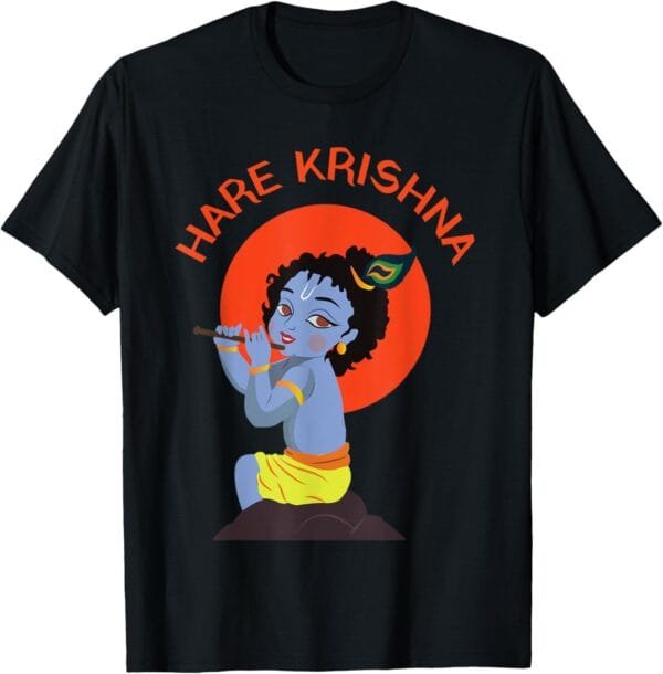 Krishna Janmashtami Baby Krishna  Hare Krishna Pooja T-Shirt (USA)