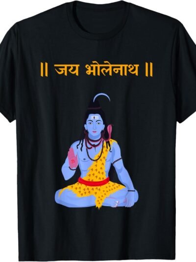 Shiva, Shankar, Maha Shivratri, Shiv Jai Bholenath Sanskrit T-Shirt (USA)