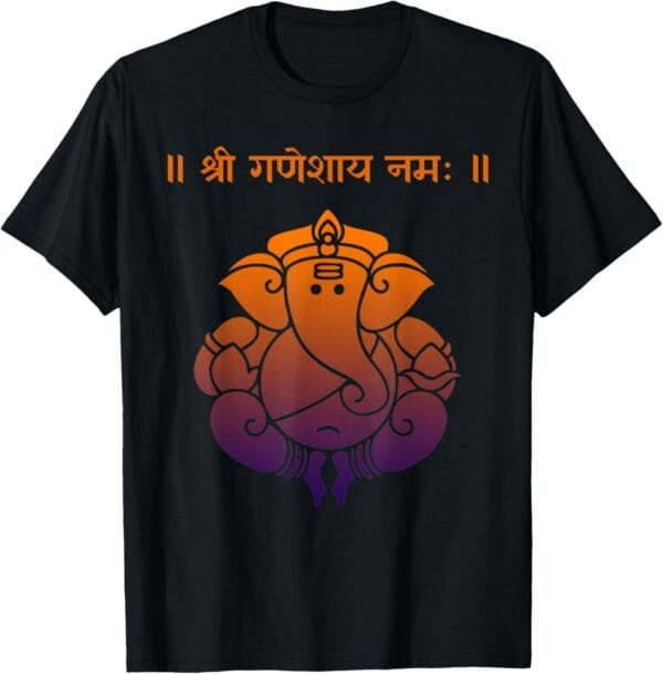 Ganapati, Ganesh, Shree Ganeshaya Namaha Sanskrit Puja T-Shirt (Italy)
