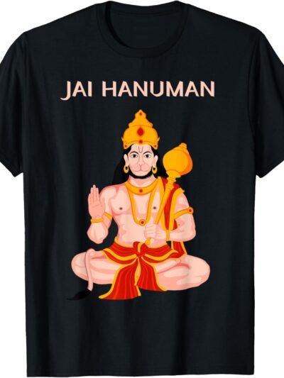 Hanuman, Bajrang Bali, Blessing Hindu God Pooja Jai Hanuman T-Shirt (USA)
