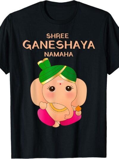 Ganapati, Ganesh, Baby Ganesha Shree Ganeshaya Namaha Puja T-Shirt (USA)