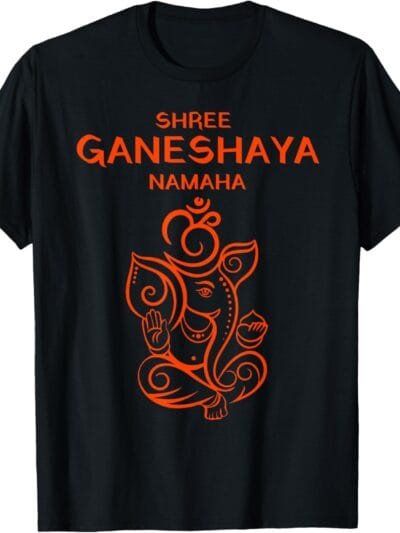 Ganapati, Ganesh, Shree Ganeshaya Namaha Om Ganeshotsav Puja T-Shirt (Japan)