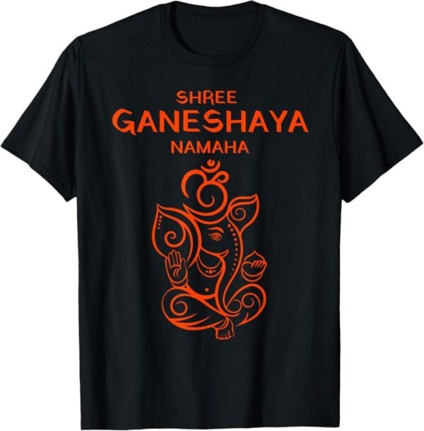 Ganapati, Ganesh, Shree Ganeshaya Namaha Om Ganeshotsav Puja T-Shirt (France)