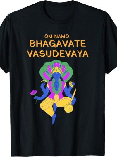 Vishnu, Narayana Sheshnag, Om Namo Bhagvate Vasudevaya, Puja T-Shirt (USA)