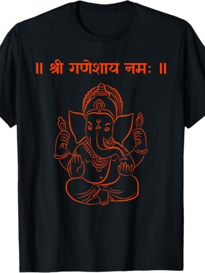 Ganapati, Ganesh, Shree Ganeshaya Namaha Sanskrit Puja T-Shirt (USA)