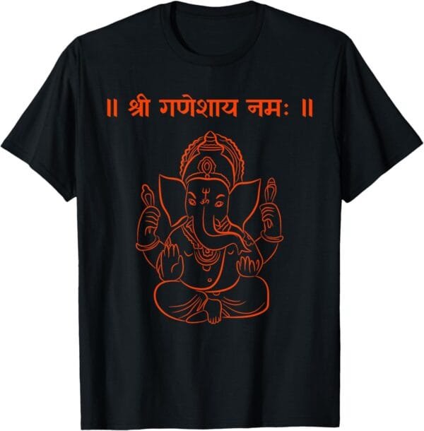 Ganapati, Ganesh, Shree Ganeshaya Namaha Sanskrit Puja T-Shirt (Italy)
