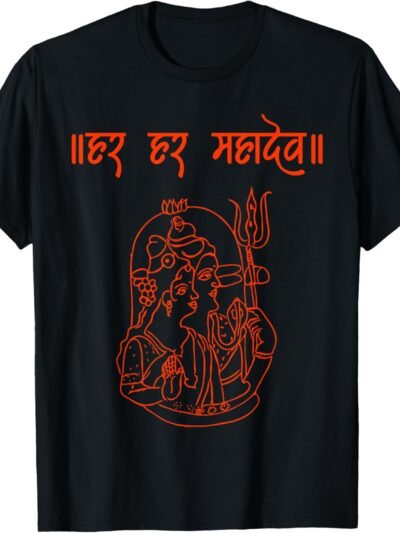 Shiva, Shankar, Maha Shivratri, Shiv Parvati Har Har Mahadev T-Shirt (USA)