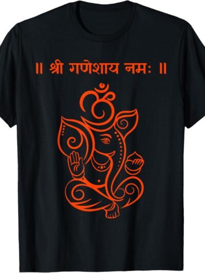 Ganapati, Ganesh, Shree Ganeshaya Namaha Om Sanskrit Puja T-Shirt (USA)