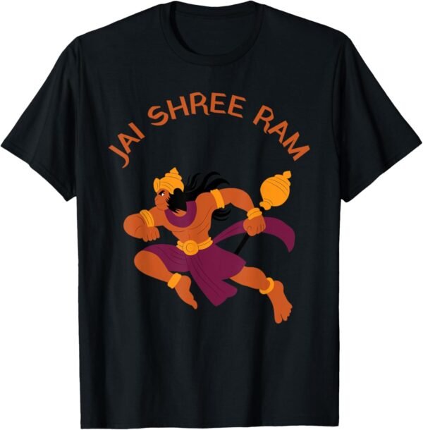Hanuman, Bajrang Bali, Hindu God Pooja Jai Shree Ram T-Shirt (USA)