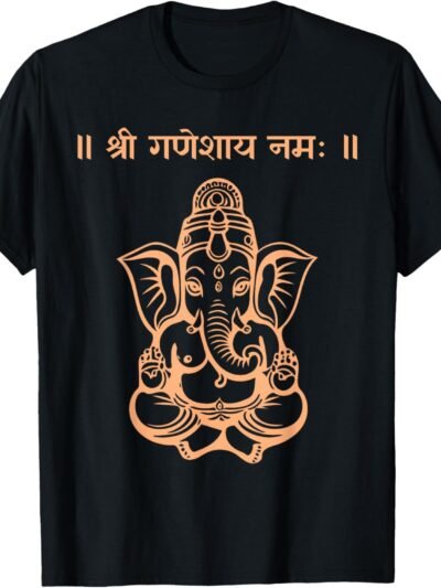Ganapati, Ganesh, Shree Ganeshaya Namaha Sanskrit Puja T-Shirt (USA)