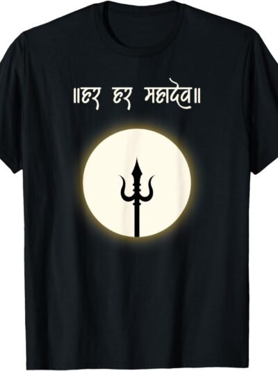 Shiva, Shankar, Maha Shivratri, Trishul Har Har Mahadev Puja T-Shirt (USA)