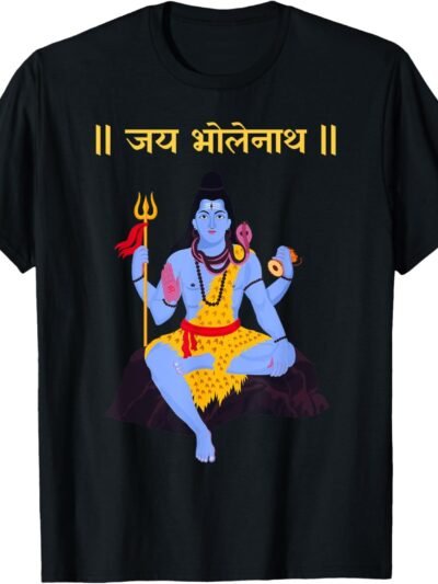 Shiva, Shankar, Maha Shivratri, Shiva Jai Bholenath Sanskrit T-Shirt (USA)