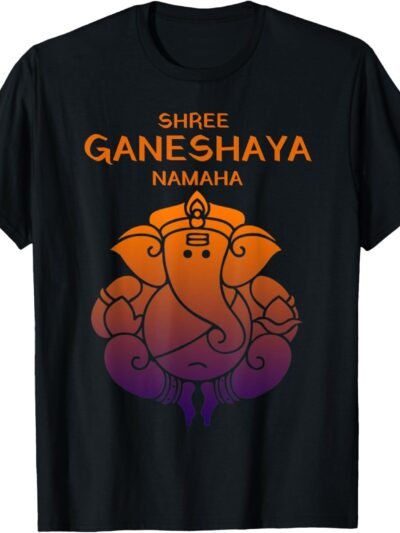 Ganapati, Ganesh, Shree Ganeshaya Namaha Ganeshotsav Puja T-Shirt (USA)
