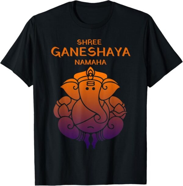 Ganapati, Ganesh, Shree Ganeshaya Namaha Ganeshotsav Puja T-Shirt (USA)