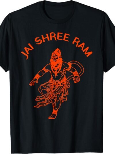 Hanuman, Bajrang Bali, Hindu God Pooja Jai Shree Ram T-Shirt (USA)