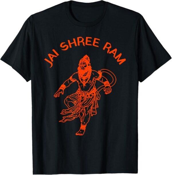 Hanuman, Bajrang Bali, Hindu God Pooja Jai Shree Ram T-Shirt (USA)