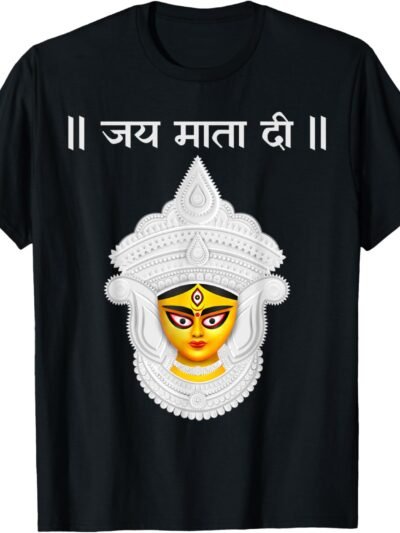 Durga Mata, Navratri Goddess Jai Mata Di Sanskrit Pooja T-Shirt (USA)
