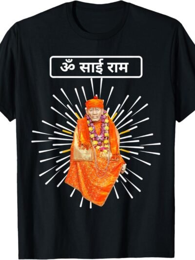 Shirdi Sai Baba, regalo di Dio per gli indù indiani, Om Sai Ram Hindi T-Shirt (Italy)