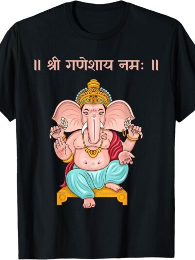 Ganapati, Ganesh, Shree Ganeshaya Namaha Sanskrit Puja T-Shirt (USA)