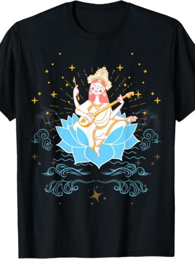 Hindu Wedding Gift for Indian Artists Goddess Saraswati Mata T-Shirt (France)