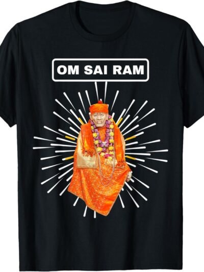 Shirdi Sai Baba God Gift for Indian Hindus Om Sai Ram T-Shirt (USA)