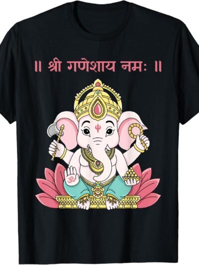 Ganapati, Ganesh, Shree Ganeshaya Namaha Sanskrit Puja T-Shirt (USA)