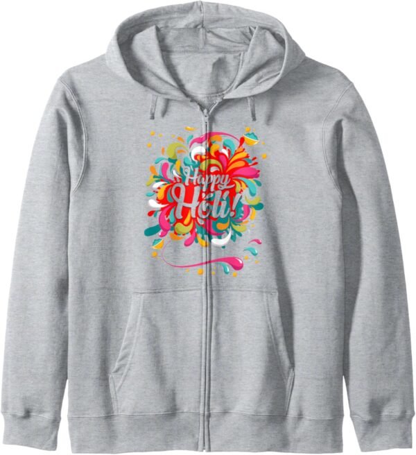 Happy Holi | Gift for Indians Zip Hoodie (UK)